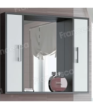 Шкаф-зеркало Francesca Eco 90 белый-венге