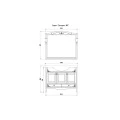 Комплект мебели ASB-Woodline Салерно 105 белая, патина серебро. Фото 9