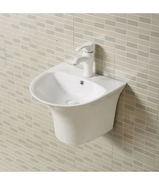 Раковина-чаша CeramaLux NB165 подвесная белая