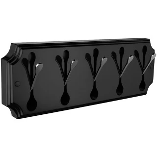 Панель (пластик) Elghansa Hermitage HRM-670-Black/Chrome с 5 плоскими крючками