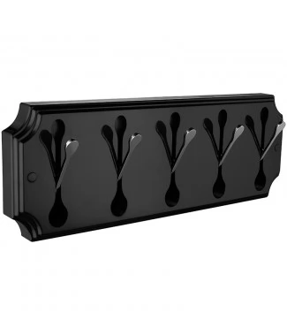 Панель (пластик) Elghansa Hermitage HRM-670-Black/Chrome с 5 плоскими крючками