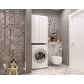 Шкаф навесной 1Marka ЭЛЕГАНТ/Wall 67 2д Белый глянец. Фото 4