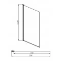 Шторка на ванну Aquatek AQ DEL SBA 08015BL 150x80 черный. Фото 1