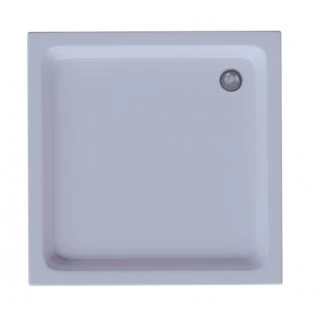Акриловый поддон для душа Aquatek 100x100 квадрат белый с ножками с фронтальным экраном