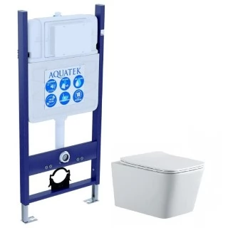 Комплект Aquatek SET AQUATEK ЛИБРА N-14 инсталляция INS-0000014 с унитазом AQ0530N-00 с сиденьем микролифт
