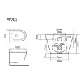Унитаз подвесной Black&White Universe W-703 703W00 с сиденьем микролифт. Фото 1
