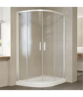 Душевой уголок Vegas Glass ZS-F 120*90 01 02 профиль белый, стекло шиншилла