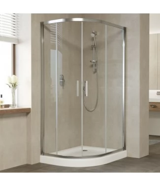 Душевой уголок Vegas Glass ZS-F 120*100 08 01 профиль глянцевый хром, стекло прозрачное
