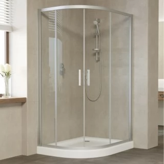 Душевой уголок Vegas Glass ZS-F 120*100 07 01 профиль матовый хром, стекло прозрачное