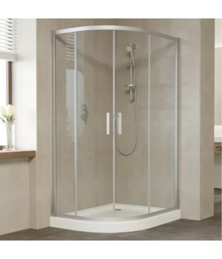 Душевой уголок Vegas Glass ZS-F 120*100 07 01 профиль матовый хром, стекло прозрачное