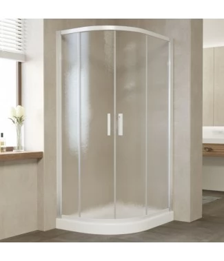 Душевой уголок Vegas Glass ZS-F 120*110 01 02 профиль белый, стекло шиншилла