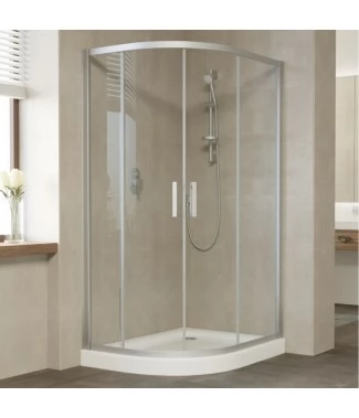 Душевой уголок Vegas Glass ZS-F 120*110 07 01 профиль матовый хром, стекло прозрачное