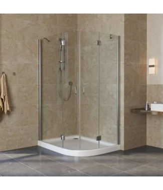 Душевой уголок Vegas Glass AFS-F 120*80 05 01 L профиль бронза, стекло прозрачное
