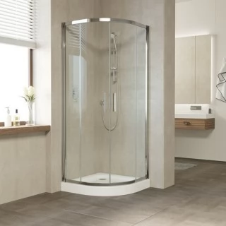 Душевой уголок Vegas Glass ZS-F 100*80 07 01 профиль матовый хром, стекло прозрачное