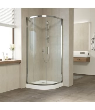 Душевой уголок Vegas Glass ZS-F 100*80 07 01 профиль матовый хром, стекло прозрачное