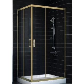 Душевой уголок Vegas Glass ZA-F 100*90 05 01 профиль бронза, стекло прозрачное