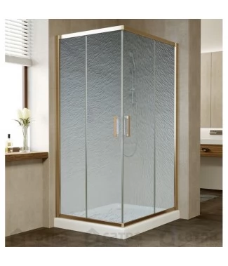 Душевой уголок Vegas Glass ZA-F 90*80 05 02 профиль бронза, стекло шиншилла