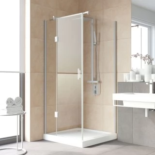 Душевой уголок Vegas Glass AFP-Fis Lux 120*90 07 01 L профиль матовый хром, стекло прозрачное