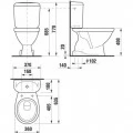 Унитаз-компакт Jika Lyra 2423.4 с косым выпуском без крышки. Фото 1