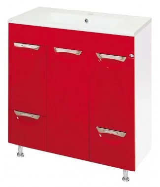 Тумба с раковиной 75 15.6 М красный