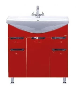 Тумба с раковиной 75 15.7 М красный
