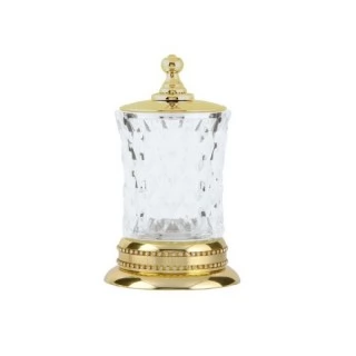Настольный стакан для ватных дисков Boheme Imperiale 10415 золото