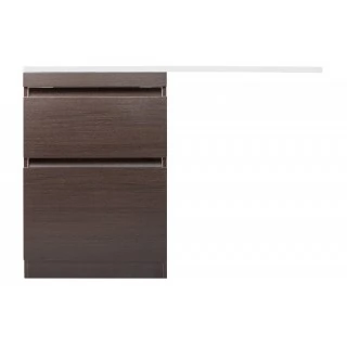 Тумба с раковиной Style Line Даллас 120  L Люкс Plus напольная, коричневый