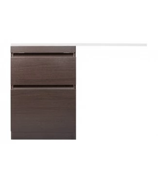 Тумба с раковиной Style Line Даллас 120  L Люкс Plus напольная, коричневый