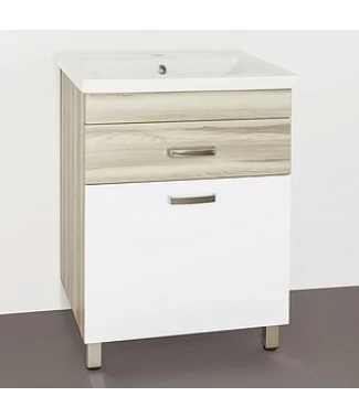 Тумба с раковиной Style Line Ориноко 60 с бельевой корзиной