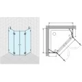 Душевой уголок UnitGlass CELESTA GP-DD-80/80. Фото 1
