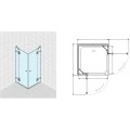 Душевой уголок UnitGlass CELESTA GS-DDGP-75/75. Фото 1