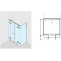 Душевой уголок UnitGlass CELESTA GS-DDGG-140/95. Фото 1