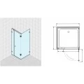 Душевой уголок UnitGlass CELESTA GS-DPG-120/70. Фото 4