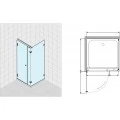 Душевой уголок UnitGlass CELESTA GS-DWG-140/75. Фото 2