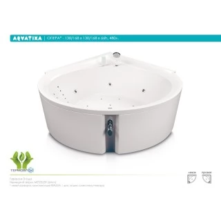 Акриловая ванна Aquatika Опера 168x168 BASIC