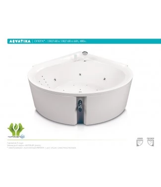 Акриловая ванна Aquatika Опера 168x168 BASIC