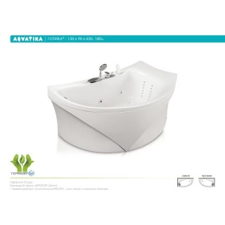 Акриловая ванна Aquatika Готика 150x90 BASIC