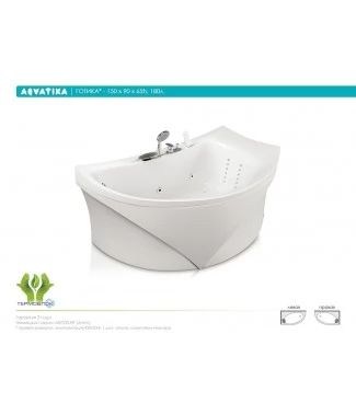 Акриловая ванна Aquatika Готика 150x90 BASIC