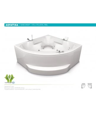 Акриловая ванна Aquatika Максима 175x175 BASIC