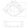 Акриловая ванна Aquatika Матрица 155x155 STANDART. Фото 3