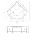 Акриловая ванна Aquatika Тема 150x150 STANDART. Фото 3
