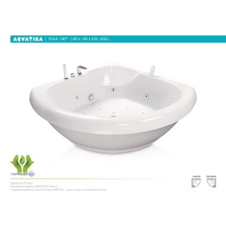 Акриловая ванна Aquatika Тема 140x140 STANDART