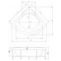 Акриловая ванна Aquatika Тема 140x140 STANDART. Фото 2