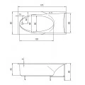 Акриловая ванна Aquatika Кинетика 170x80 STANDART. Фото 3