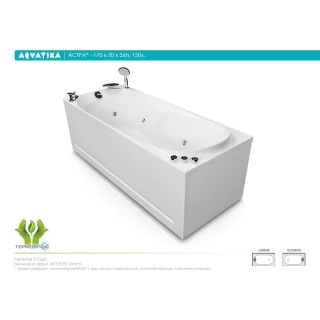 Акриловая ванна Aquatika Астра 170x70 BASIC