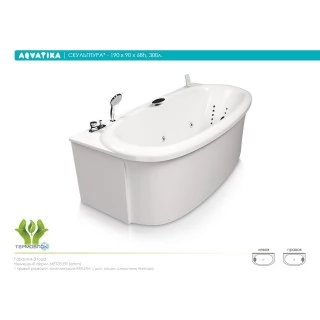 Акриловая ванна Aquatika Скульптура 190x90 BASIC