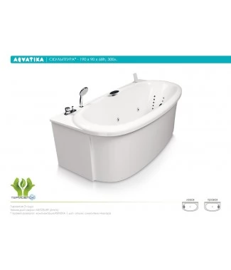 Акриловая ванна Aquatika Скульптура 190x90 BASIC