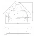 Акриловая ванна Aquatika Кворум 143x143 BASIC. Фото 3