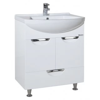 Тумба с раковиной Bellezza Альфа 55 с нижним ящиком, белый