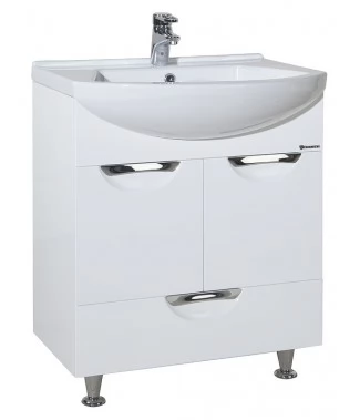 Тумба с раковиной Bellezza Альфа 55 с нижним ящиком, белый